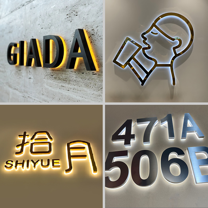 Letrero Luminoso LED para Negocios, Letrero Publicitario con Logotipo de Letras, Letrero de Neón, Letra de Cristal Acrílico