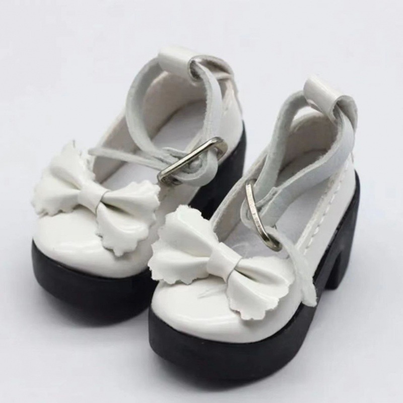 4 점  신발 센티미터 인형 신발 중간 발 뒤꿈치 작은 가죽 신발 레이스 속편 하이힐