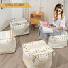 Fabric printing cluster hills sitting pier cushion cushion modern minimalist square pier enters the door and stepping on a stool, children change shoes and sit on the pier