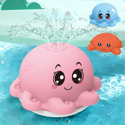 Cross border Water spray octopus Shower Room Toys Induction Crab Water jet ball children Bathing Toys take a shower Electric Toys