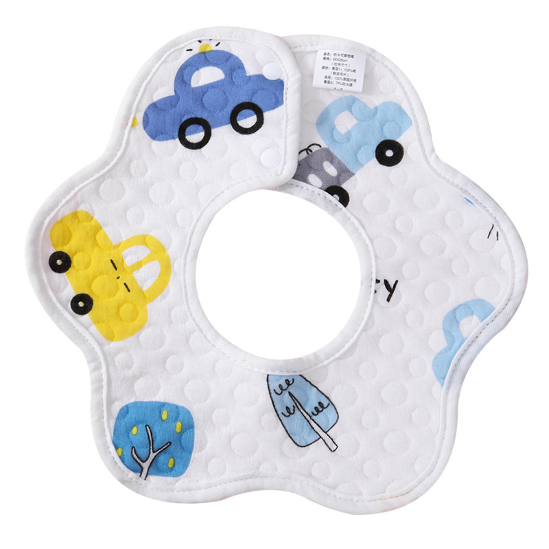 Babero del bebé babero recién nacido puro algodón impermeable escupir babero masculino y femenino bebé 360 grados giratorio