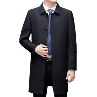 2025 High-End Export Lapel Jacket Men's Jacket Men's Spring & Fall New Style Men's Middle-Aged and Elderly Parka Windbreaker Men's 11