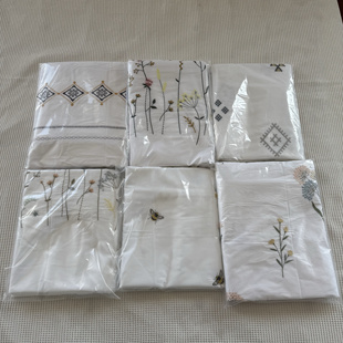 Bargain Collection! Wholesale Single Piece of Embroidered Quilt Cover for Takeout, Double Size, Extra Large, White Embroidered Quilt Cover