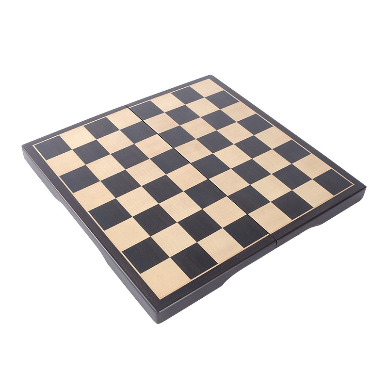 Ajedrez de madera maciza de alta calidad con tablero de ajedrez plegable portátil magnético juguete educativo del juego del estudiante de los niños