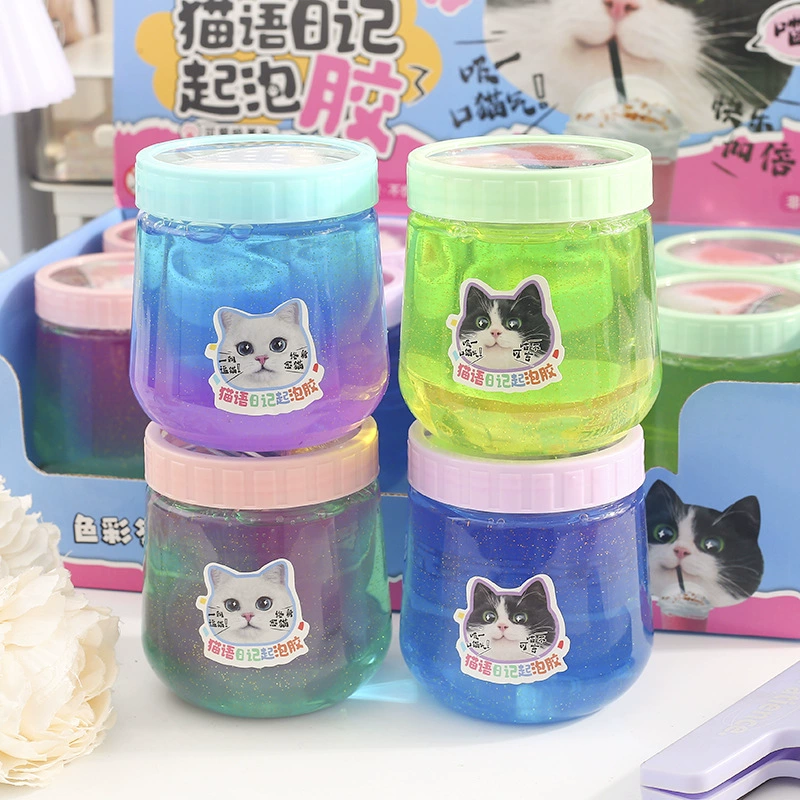 Милая аксессуары для волос, слизь, прозрачная игрушка, антистресс