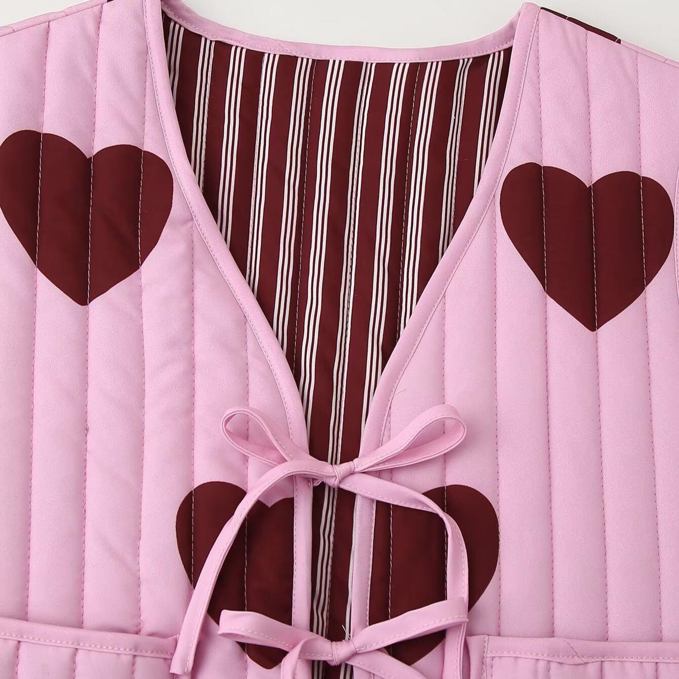 Gilet en coton à bretelles Love pour femme, nouvelle mode de rue automne/hiver 2024_voghion.com