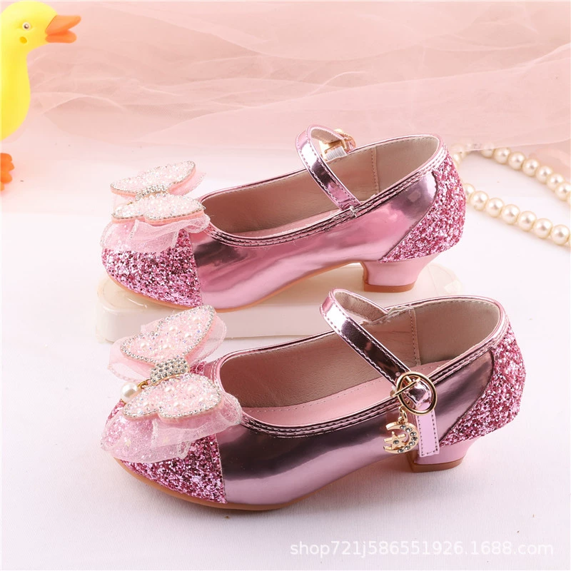 Модные новые девушки весенние осенние женские одиночные туфли серебристо-белые студенческие сценические туфли корейские детские туфли принцессы