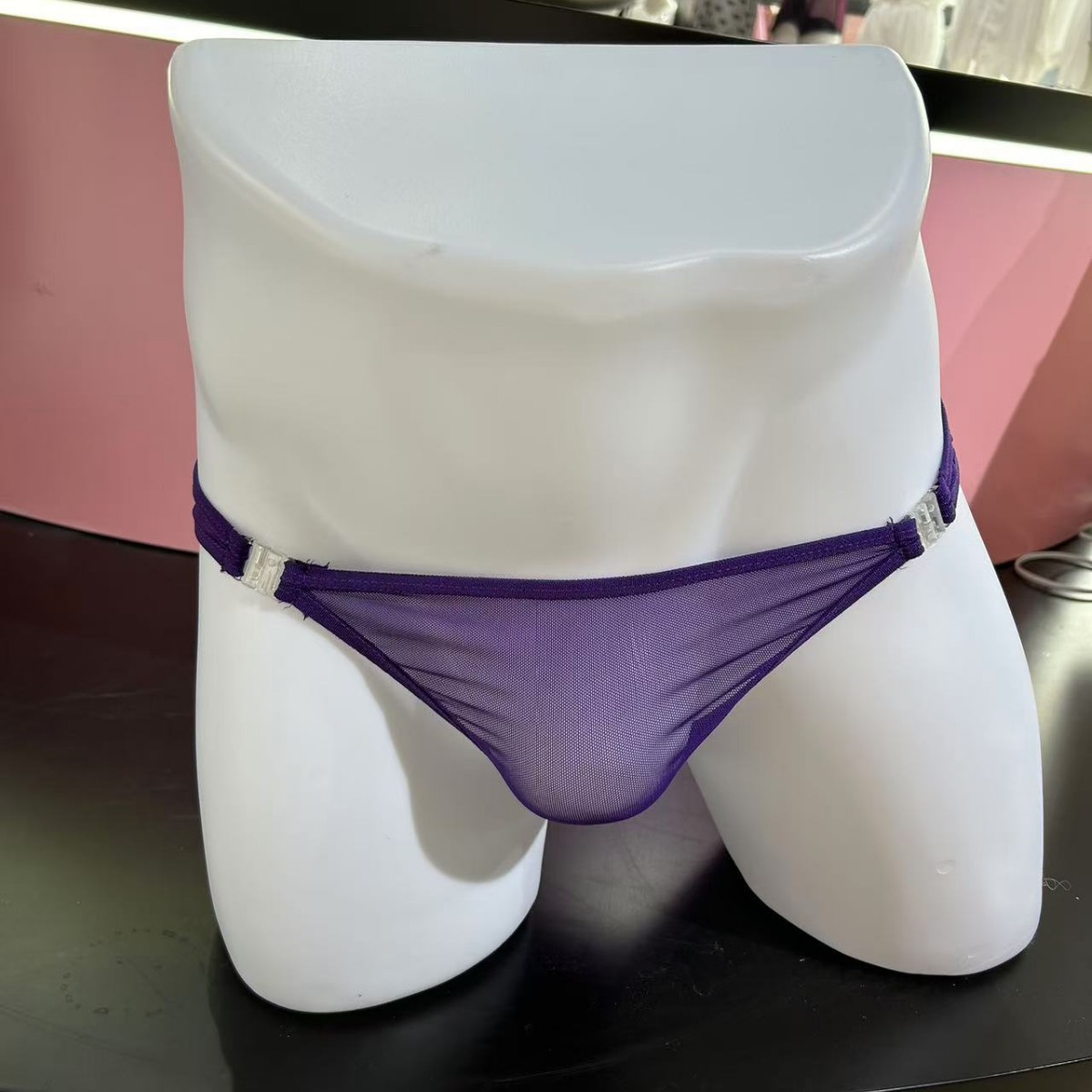 Fully Transparent Ultra-thin Mesh Men's Thong, Comfortable And Sexy Low-rise T-back Underwear For Men_voghion.com