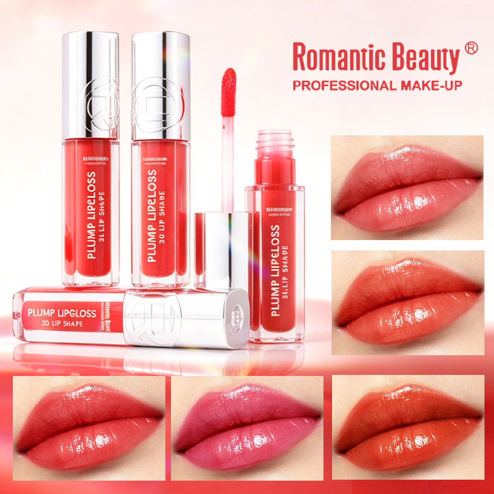 Esmalte labial de espejo transfronterizo, esmalte labial de agua, fácil de colorear, labio de tuck, color de brillo labial impermeable, color de lápiz labial líquido