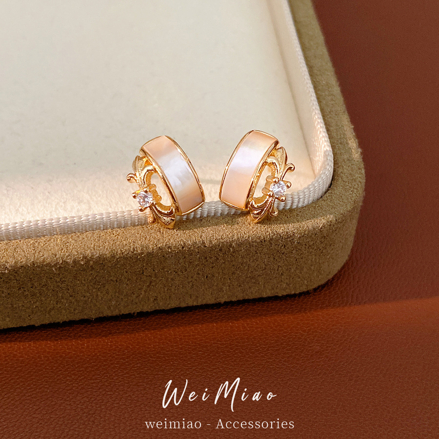 Aguja de plata zircon con marita iris simple moda diaria aretes de aretes de aretes de lujo ligero de alta calidad aretes al por mayor