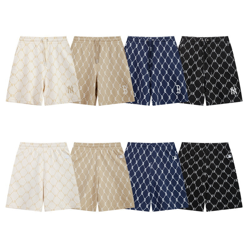 High Version Mlb Shorts Summer New Classic Diamond Old Flower Full Print Letters Men and Women Couple Stand West Batch