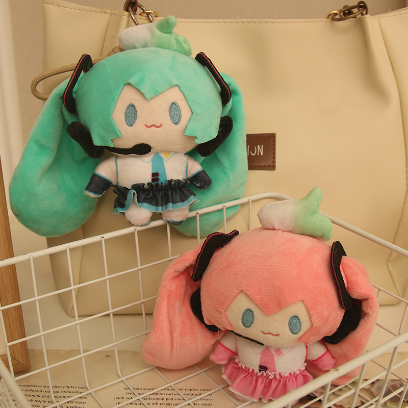 Dos dimensiones Hatsune serie futura muñeca de peluche colgante muñeca alrededor de regalo de cumpleaños encantador para enviar a la novia
