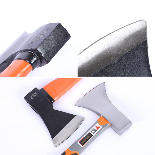 Three-Guarantee Special Steel Axe: Fire Escape & Rescue Breaker with Long Handle, Woodworking Tool, Firefighter's Axe, and Plastic-Handle Design for Firefighting and Log Splitting