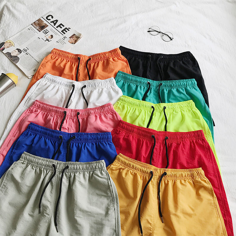 Pantalones casuales Men's Summer Beach Pants Shorts Candy Color Sweatpants