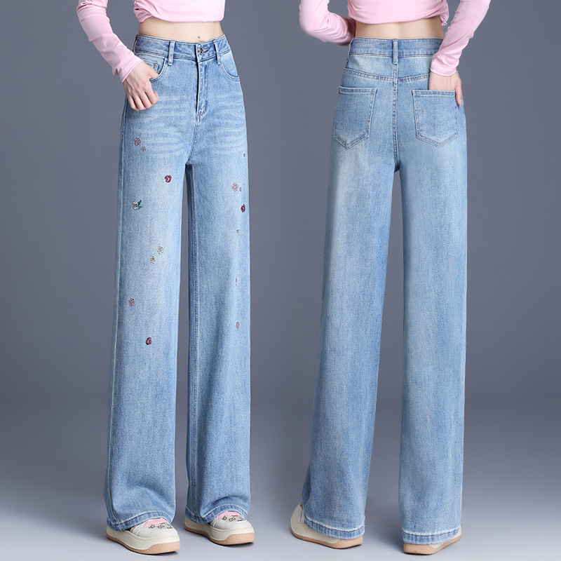 A generation of hair autumn and winter leg long jeans ladies new slim slim Joker casual temperament high waist pants