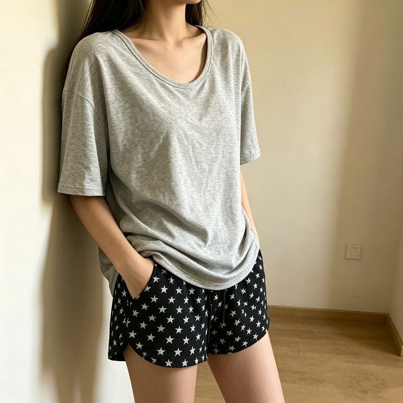 Little Star Print Sports Shorts, Women's Pajamas, Summer Running Loose Casual Shorts, Can Be Worn Outside, Student Home Clothes, Thin Style