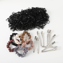 大肠发圈+皮筋+鸭嘴夹发饰套装小皮筋头绳高弹力不伤发扎头发绳子