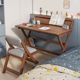Solid Wood Folding Table Small Desk Home Student Bedroom Bedside Table Study Table Writing Table Simple Rental House