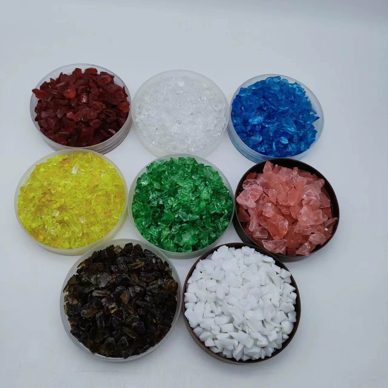 供应彩色玻璃砂 高透明园艺装饰造景用玻璃砂 不规则磨石骨料