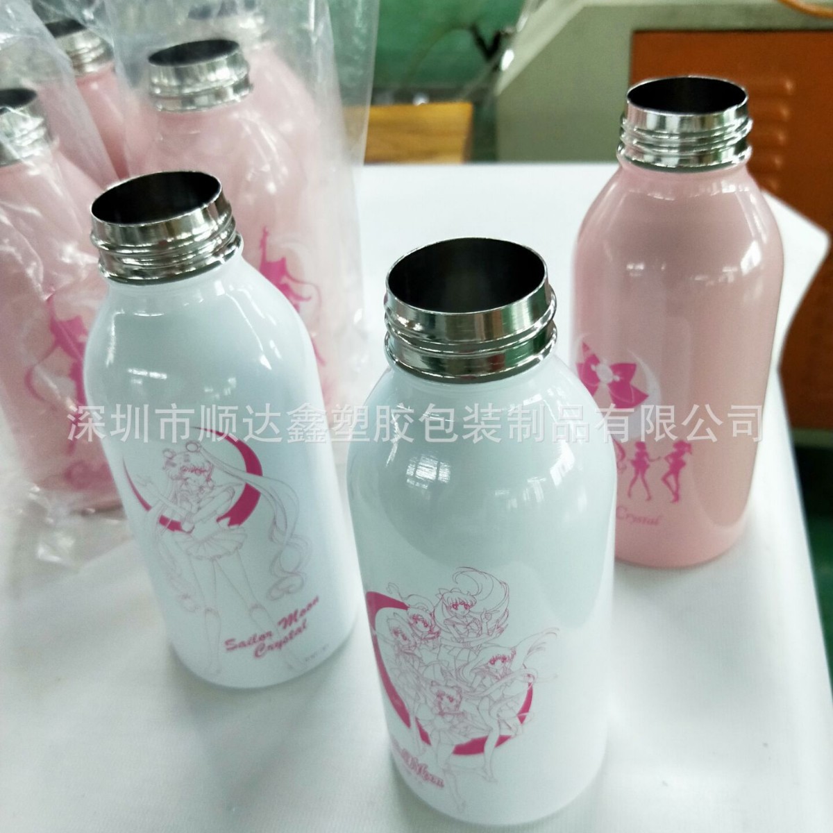 不锈钢保温瓶 金属杯 学生保温杯 户外不锈钢保温杯表面印刷图案