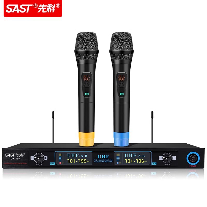 Micrófono inalámbrico OK - 12 para el hogar karaoke metal U segmento FM uno arrastrar dos micrófono de conferencia anti-aullante