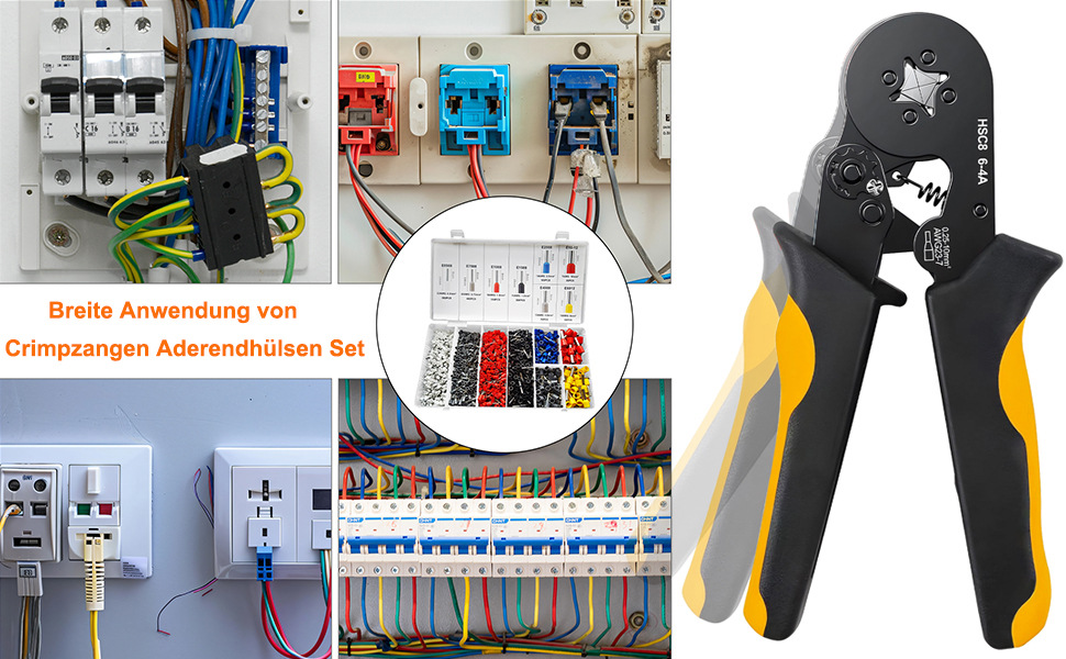 Crimpzange Set mit 1800 Stück Aderendhülsen