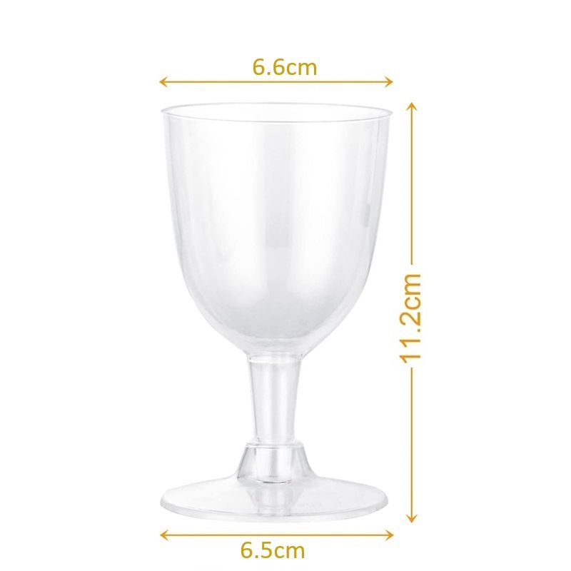 Taza de plástico desechable PS taza de champán transparente taza de helado taza de cóctel taza de fiesta taza de boda taza de jugo