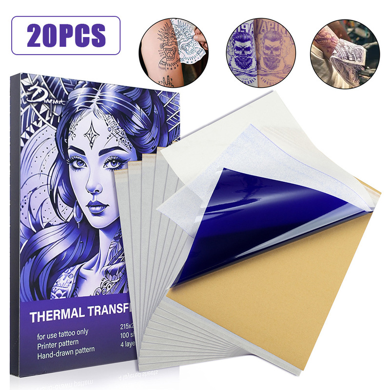 20 sheets/box 100 sheets/box tattoo transfer paper quadruple hand-drawn machine to copy paper thermal printing high-definition pattern