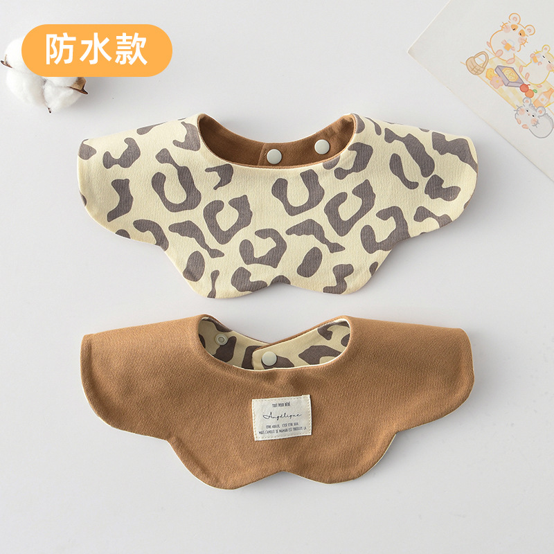 【방수 면 양면】레오파드 + 브라운