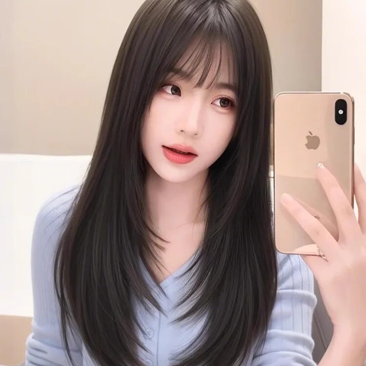 Xiyin Cross-Border Wig Female Bangs Clavicle Medium-Length Straight Hair Wig Source Factory Douyin Live Broadcast Spot Wholesale Xiyin Cross-Border Wig Female Bangs Clavicle Medium-Length Straight Hair Wig Source Factory Douyin Live Broadcast Spot Wholesale
