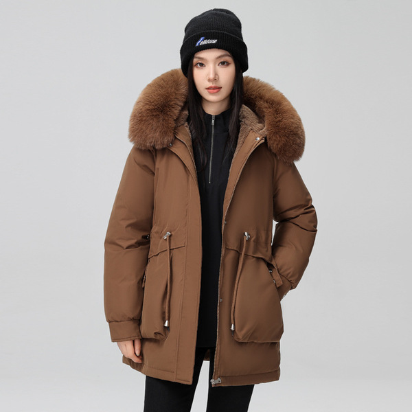 Women’s Down Jacket Women’s Mid-Length Loose Winter Parka Padded…