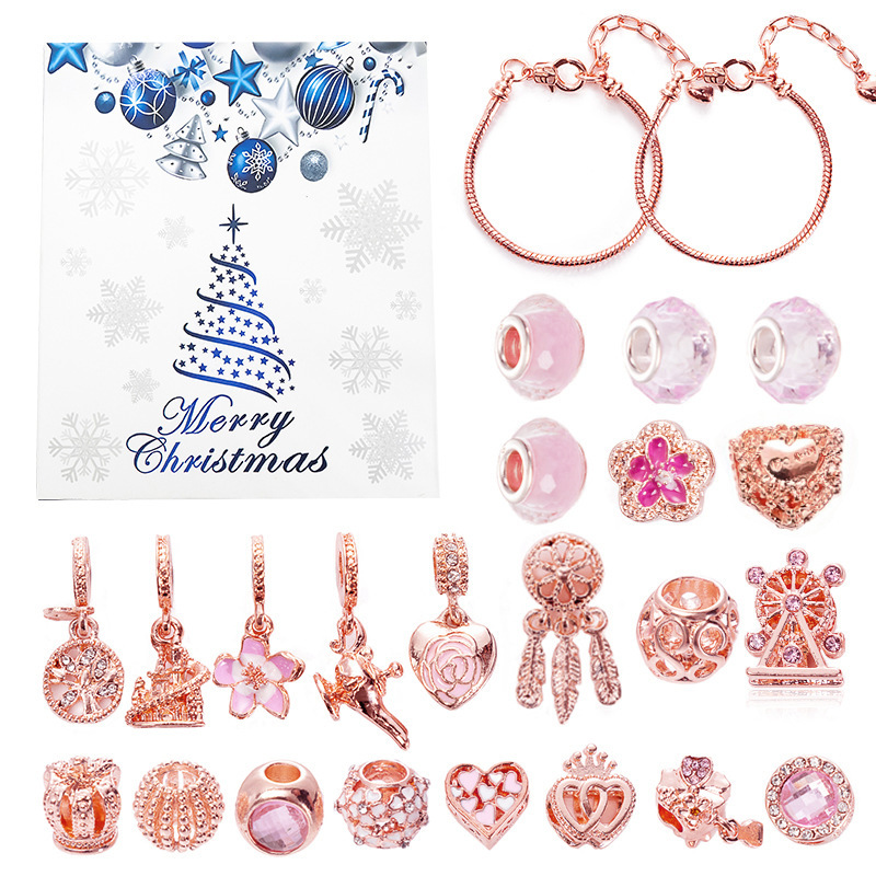 新しいクリスマスブラインド箱セット雪花滴油ビーズブレスレットかわいいクリスマス老人鈴クリスマスツリーアクセサリー|undefined