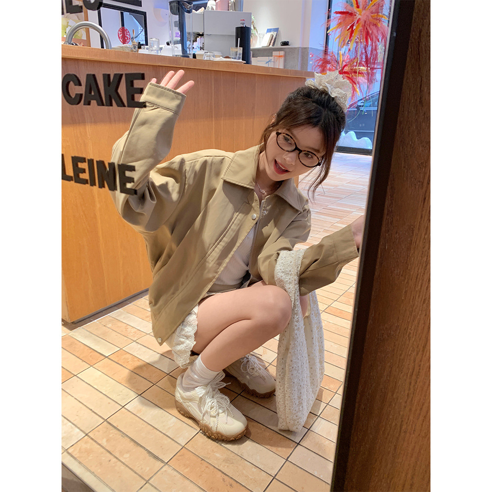 Inventario de cuero de vaca, Su Yan original de cresta inferior encaje cinturón de perlas aumentó la altura de los zapatos casuales de entrenamiento de mujeres