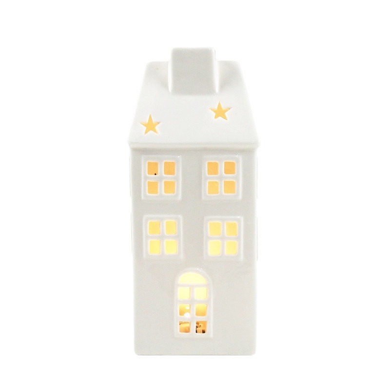 Navidad creativa pequeña casa decoración hueco luz de la noche decoración Comercio exterior europeo exportación artesanía fábrica ventas directas