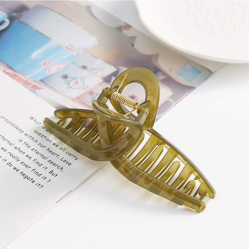 Corea del Sur ins simple agarre hacia atrás cabeza curva Cruz tiburón clip horquilla baño updo jalea agarre de pelo grande