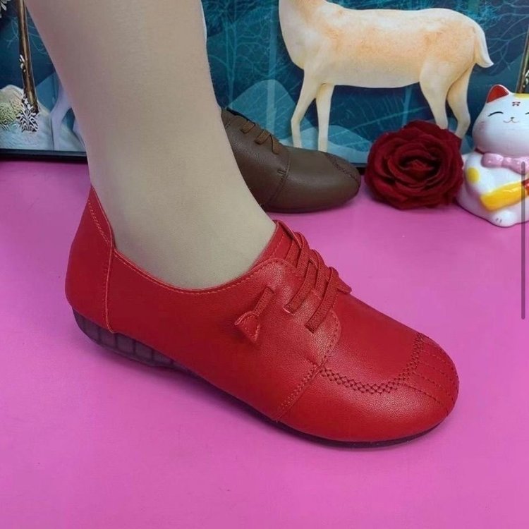 Zapatos de la mujer superficial Lefour zapatos de cabeza redonda primavera y otoño zapatos de mediana edad zapatos casuales zapatos de mujer fábrica al por mayor