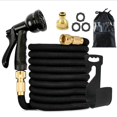 Garden High-Pressure Car Wash Water Gun Magic Automatic Hose Garden Gardening Watering Hose Cross-Border Wholesale Telescopic Hose (High pressure car wash water gun) - european-standard-75m-set-25ft