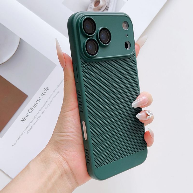 蜂窝散热适用苹果17Promax肤感简约手机壳iPhone16镜头膜全包防摔|undefined