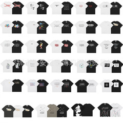 クロスボーダー メゾン マルジェラ マルジェラ デジタル プリント MM6 ピュアコットン 高品質 メンズ Tシャツ レディース 半袖 トレンド