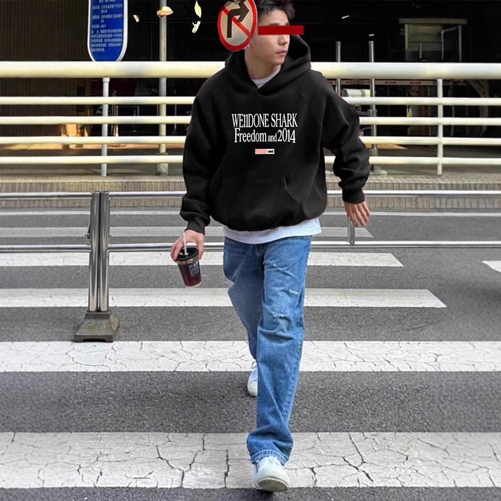 미국 복고풍 빨간 편지 양각 커플 스웨트 재킷 남성과 여성을위한 가을 및 겨울 느슨한 캐주얼 올 매치 기모 탑