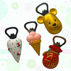 栓抜き冷蔵庫マグネットワインオープナー磁気ステッカー樹脂アクセサリーお祭りギフト楽しい家の装飾