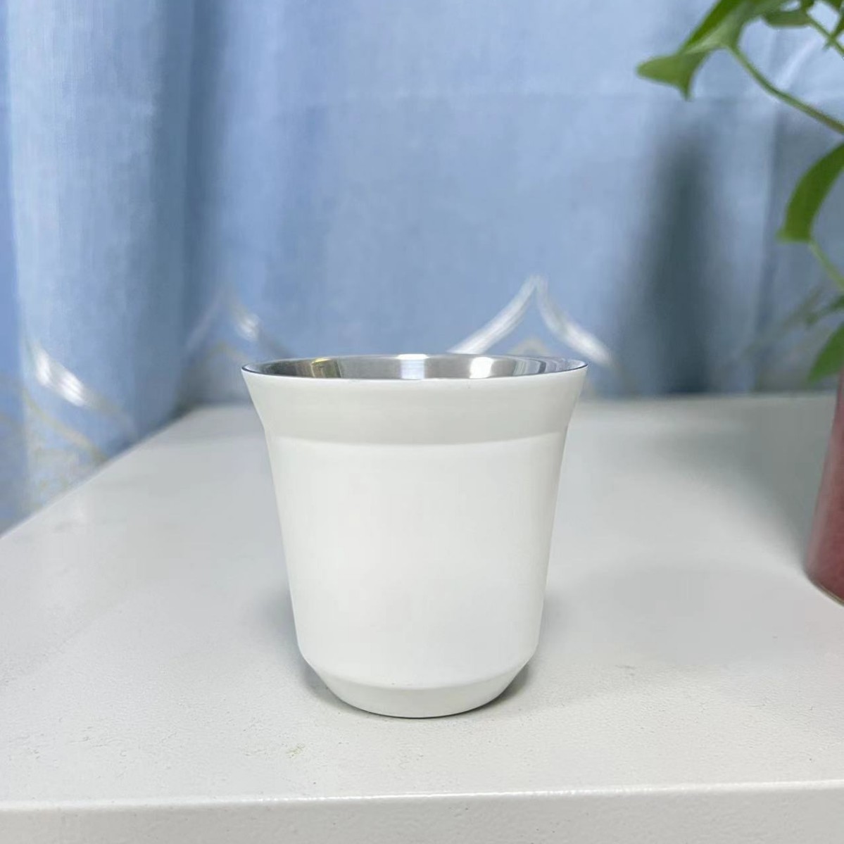 Copa de vino de acero inoxidable de doble capa Taza aislada taza de café pequeña copa de vino pequeña capacidad taza de té portátil en stock Taza para niños