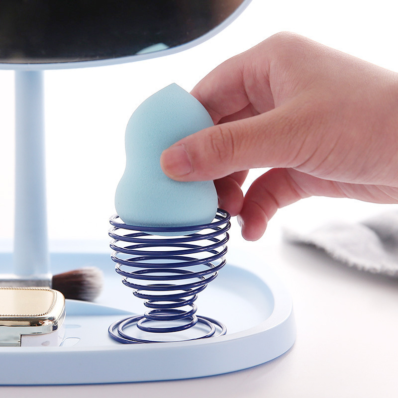 Puff rack secado huevo soporte agua gota calabaza maquillaje aire cojín rack flocado belleza huevo puff rack de almacenamiento