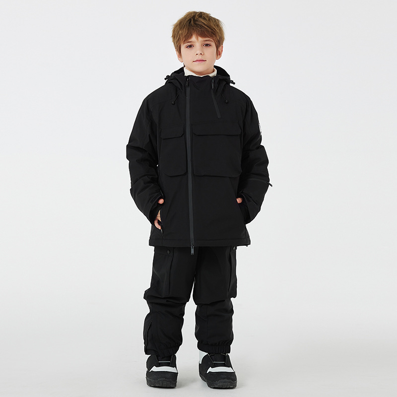 Traje de esquí para niños traje de esquí para niños y niñas invierno al aire libre a prueba de agua caliente engrosada sola tabla DOBLE JUNTA traje de esquí para niños