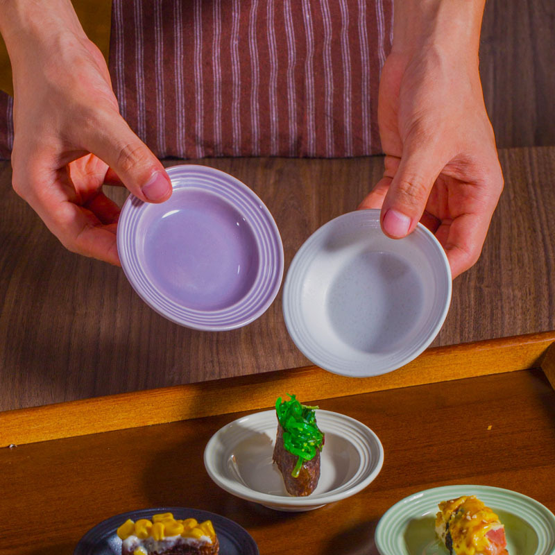 高颜值奶油风纯色健康陶瓷味碟家用小号碟子火锅酱料碟实用小吃碟|undefined
