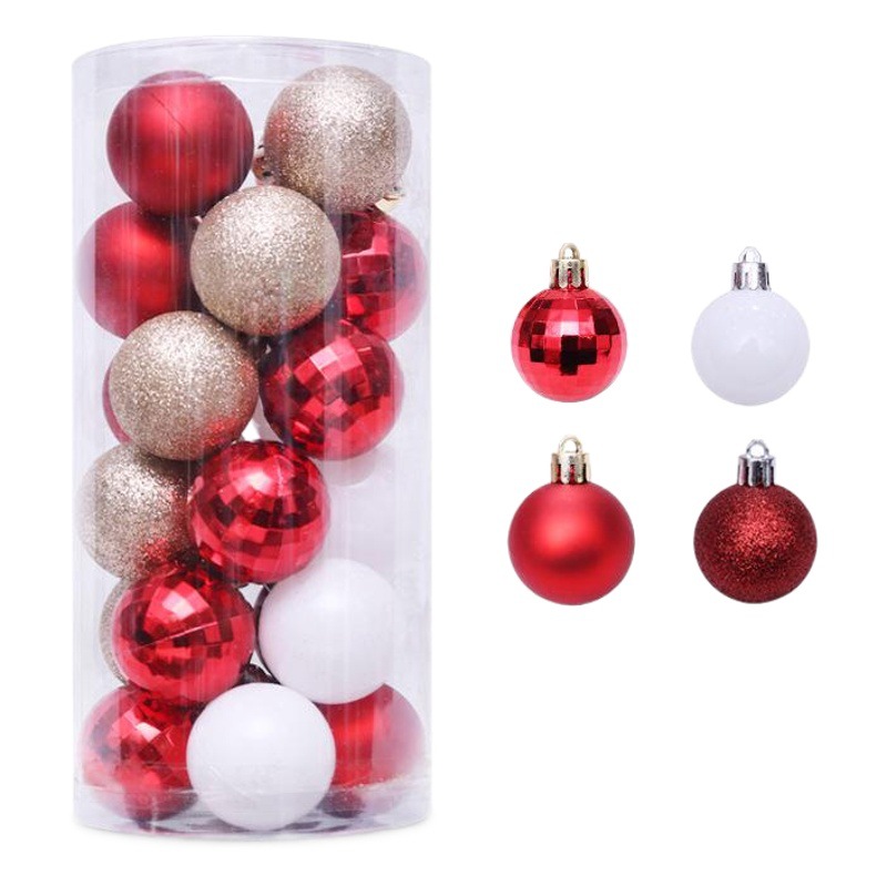 Amazon 4/24 en forma de bola de Navidad traje de Navidad Decoraciones árbol de Navidad colgante Bola de galvanoplastia