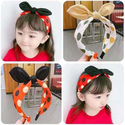 kids stage performance Bow hair hoop female childrenhead hoop hair cute baby cloth art antiskid hairpin hair accessories