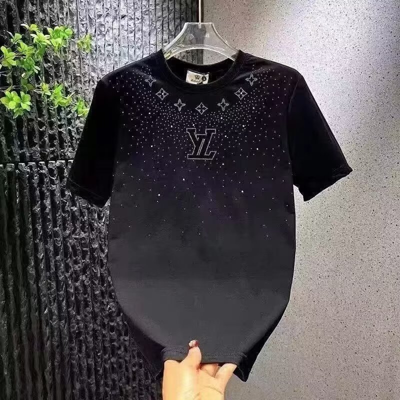 时尚潮牌轻奢男T恤短袖星星工艺网红爆款t恤小众设计半袖体恤上衣