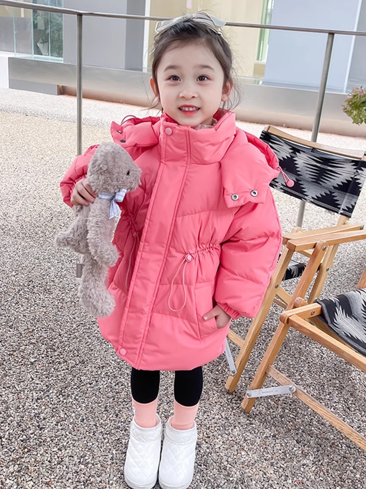 Niña ropa de invierno de algodón de plumón 2024 nueva ropa infantil de invierno con ropa de algodón de pelusa para bebés mujeres gruesas chaqueta de aire exterior