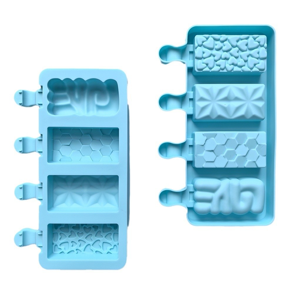 4 líneas de amor 269 helado de cristal helado silicona molde de postre hielo barras de hielo para hacer suministros de fiesta de verano